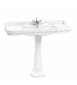 Burlington Edwardian Umywalka ścienna 121x51 cm 3-otworowa, Biały B193TH