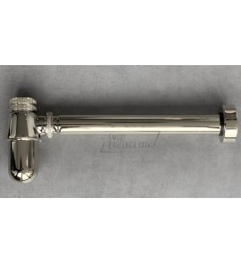   Burlington/Galatea Design Syfon umywalkowy z okrągłym spodem nikiel W14NKL/GDW14NKL W MAGAZYNIE!!