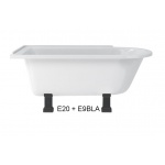 Burlington Hampton Wanna Wolnostojąca 150x75 cm Lewa biała E20