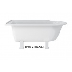 Burlington Hampton Wanna Wolnostojąca 150x75 cm Lewa biała E20