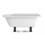 Burlington Hampton Wanna Wolnostojąca 150x75 cm Prawa biała E21