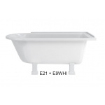 Burlington Hampton Wanna Wolnostojąca 150x75 cm Prawa biała E21