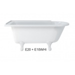 Burlington Hampton Wanna Wolnostojąca 150x75 cm Lewa biała E20