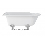 Burlington Hampton Wanna Wolnostojąca 150x75 cm Lewa biała E20