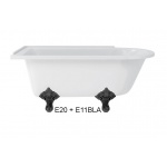 Burlington Hampton Wanna Wolnostojąca 150x75 cm Lewa biała E20