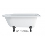 Burlington Hampton Wanna Wolnostojąca 150x75 cm Prawa biała E21