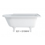 Burlington Hampton Wanna Wolnostojąca 150x75 cm Prawa biała E21