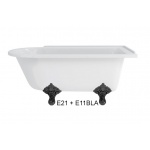 Burlington Hampton Wanna Wolnostojąca 150x75 cm Prawa biała E21