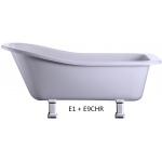 Burlington Harewood Wanna Wolnostojąca 170x73 cm biała E1
