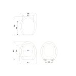  Burlington Deska sedesowa wolnoopadająca z chromowanymi zawiasami czarny połysk S40 W MAGAZYNIE!!