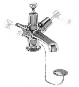 Burlington Bateria umywalkowa jednootworowa z głowicą ceramiczną chrom T13-QT