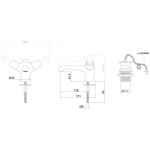 Burlington Bateria umywalkowa jednootworowa z głowicą ceramiczną chrom T13-QT