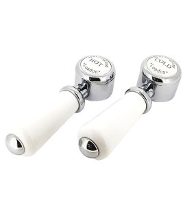 Burlington Kensington Pokrętła do baterii (para) chrom T4