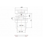 Burlington Korek Click-Clack Do Syfonu Umywalkowego Chrom W11