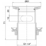 Burlington Korek umywalkowy Gold W18GOLD