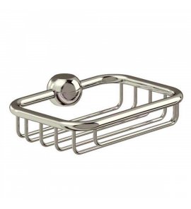 Burlington Koszyk na mydło mocowany do rury pionowej Nikiel V23NKL