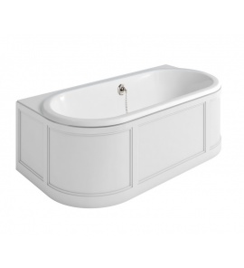 Burlington London Wanna Przyścienna z obudową 180x95cm biała E23W