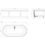 Burlington London Wanna Wolnostojąca z obudową 180x85cm piasek E22S