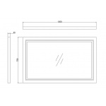 Burlington Lustro Łazienkowe z podświetleniem LED 120 x 75 cm białe M12MW