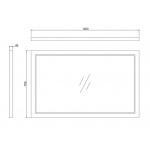 Burlington Lustro Łazienkowe 120 x 75 cm białe M12OW