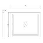 Burlington Lustro Łazienkowe z podświetleniem LED 90 x 75 cm biały M9MW