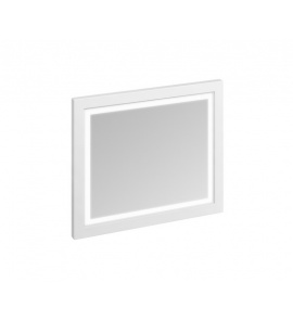 Burlington Lustro Łazienkowe z podświetleniem LED 90 x 75 cm biały M9MW