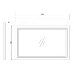 Burlington Lustro łazienkowe z podświetleniem LED 1200x750 mm Blue M12MB