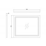 Burlington Lustro łazienkowe 900x750 mm Szary M9OG