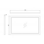 Burlington Lustro łazienkowe 1200x750 mm Szary M12OG