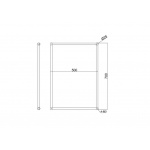 Burlington Lustro prostokątne 50 x 70 cm chrom A11