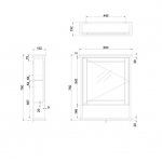 Burlington Lustro ścienne 75x60 cm niebieski SM6015B