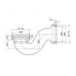 Burlington Syfon do odpływu wannowego 1 1/2" chrom CW3