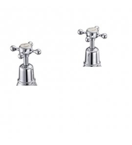 Burlington Pokrętła do baterii Biały Medici T1MED