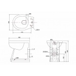 Burlington Regal WC Stojący montaż do ściany P15