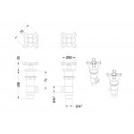 Burlington Riviera Bateria podtynkowa 2-otworowa Chrom RIV34CHR