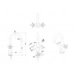 Burlington Riviera Bateria umywalkowa jednootworowa Złota RIV8GOLD