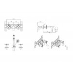 Burlington Riviera Bateria umywalkowa podtynkowa 140-190 mm RSGOLD