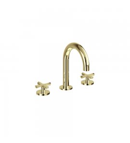 Burlington Riviera Bateria umywalkowa 3-otworowa Złota RIV6GOLD