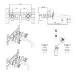 Burlington Riviera Bateria umywalkowa podtynkowa element zewnętrzny chrom RIV1CHR