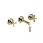 Burlington Riviera Bateria umywalkowa podtynkowa element zewnętrzny gold RIV1GOLD