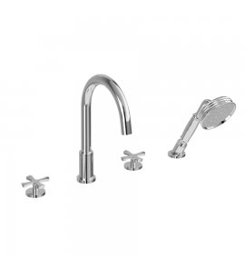 Burlington Riviera Bateria wannowa 4-otworowa na brzeg wanny Chrom RIV33CHR