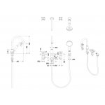 Burlington Riviera Bateria wannowa 4-otworowa na brzeg wanny Chrom RIV33CHR