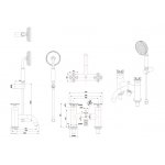 Burlington Riviera Bateria wannowa 2-otworowa Chrom RIV4CHR