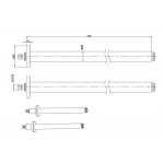 Burlington Riviera Nogi do baterii wannowej Złote RIV15GOLD