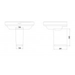 Burlington Riviera Półpostument Biały RIV7