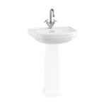 Burlington Riviera Umywalka ścienna bez otworów 58x47 cm Biała RIV3NTH