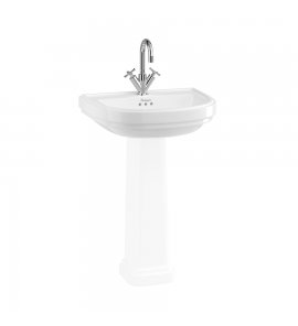 Burlington Riviera Umywalka ścienna 1-otworowa 58x47 cm Biała RIV31TH W MAGAZYNIE!!