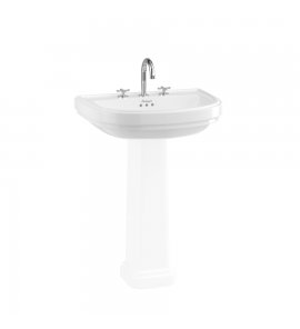 Burlington Riviera Umywalka ścienna 3-otworowa 65x47 cm Biała RIV43TH