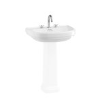 Burlington Riviera Umywalka ścienna 3-otworowa 65x47 cm Biała RIV43TH