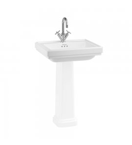   Burlington Riviera Umywalka ścienna 1-otworowa 58x47 cm Biała RIV11TH W MAGAZYNIE!!